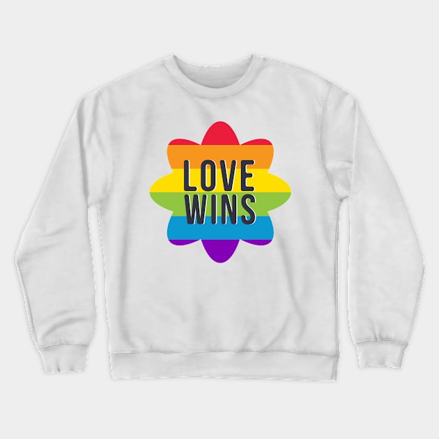 Love Wins LGBTQ Crewneck Sweatshirt by MajorCompany